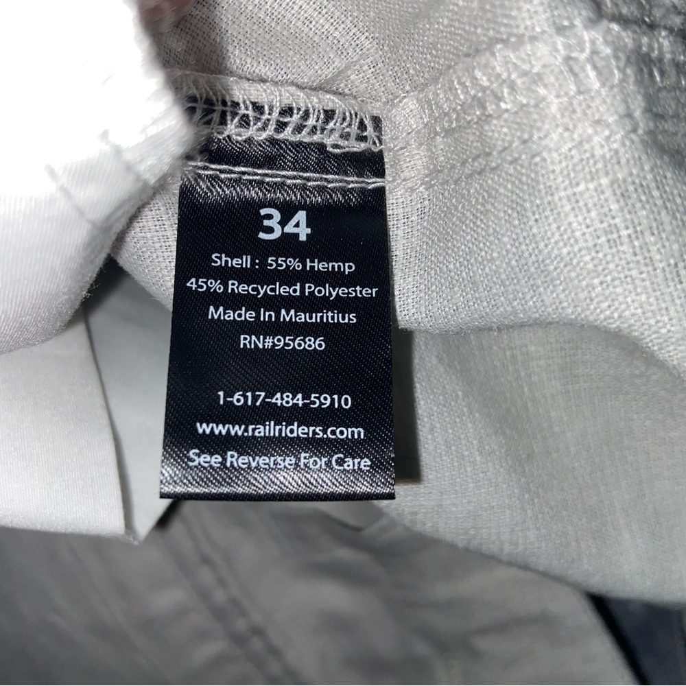Railriders LOA Shorts Mens Size 34 Hemp Ripstop Surfside Pockets Casual Preppy - Picture 11 of 12